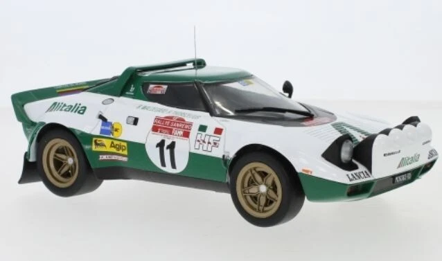 Model rally car Lancia Stratos HF 1st San Remo 1975 IXO Diecast 18RMC061B 1:18th - Image 3 of 4