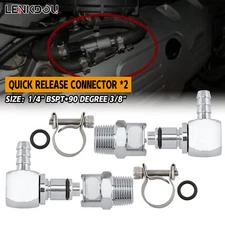 For Triumph Gas Fuel Line Hose Pump Metal Quick Release Disconnect Coupling Set