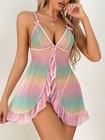 Babydoll Lingerie+Underwear Sexy Women's Nightwear Dress Lace Sleepwear G-string — photo 3