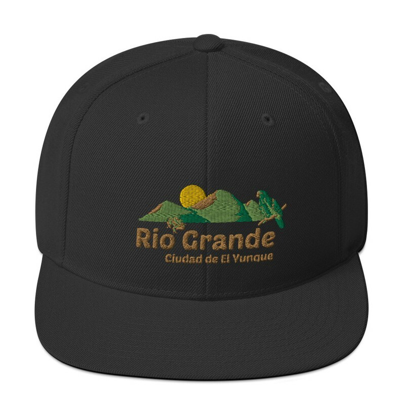 Casquette Plate Rio Grande Puerto Rico - Snapback Ajustable Unisexe, Couleur Verte, Neuve Avec étiquettes