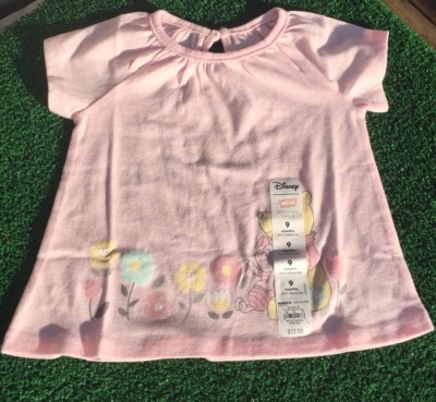 Disney Jumping Bean Winnie The Pooh Baby Girl T-Shirt Pink Size 9M