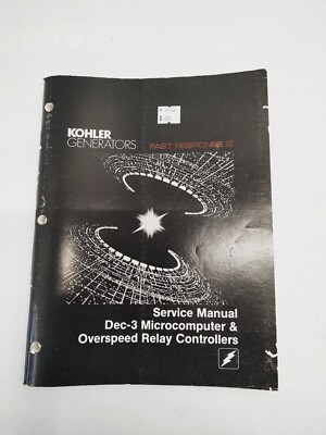 Kohler Generators Dec-3 Microcomputer Overspeed Relay Controllers Service Manual