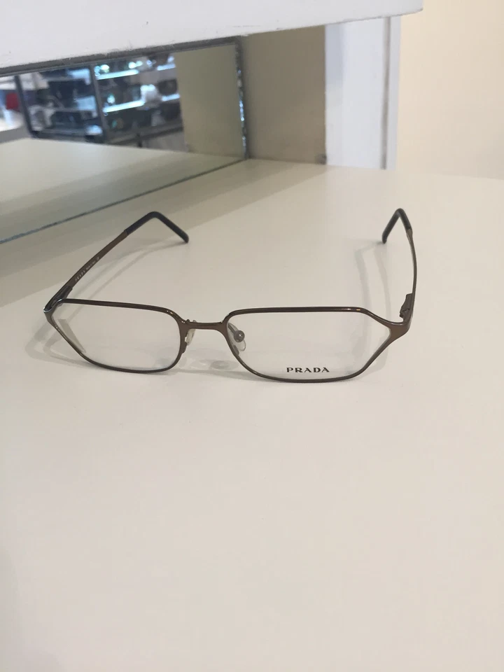 Nuevas gafas Prada auténticas vintage vpr 57e 8ae-1o1 marco mujer estuche Rx Foto 2 de 4