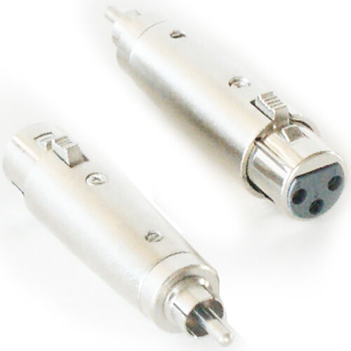 1 RCA Male to 3 Pin XLR Female Audio Adapter-Amplifier/Mic Cable Mixer Converter - Photo 1 sur 1