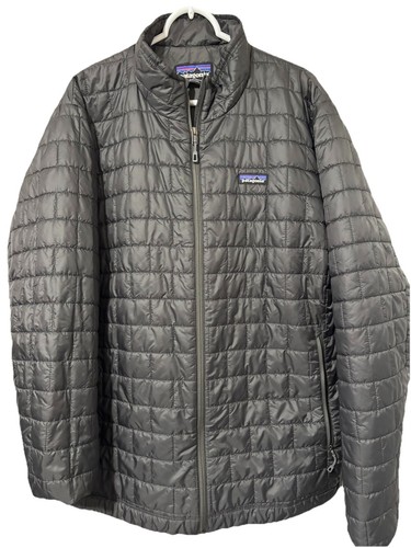 🥶 Patagonia Nano Puff Jacket Black Quilted Primaloft Full Zip 2XL Men