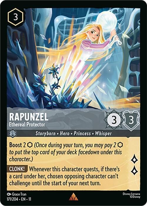DISNEY LORCANA TCG - Winterspell - Rapunzel Ethereal Protector Rare 171/204
