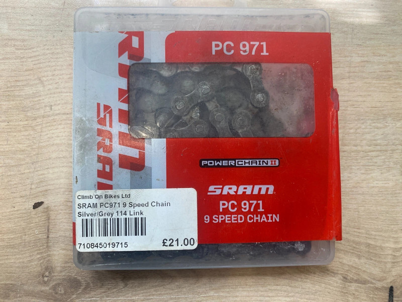 SRAM PC-971 PowerChain II 9 Speed Chain PC971 - 114 Links BOXED