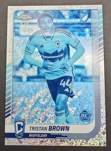 2025 Topps Chrome MLS Tristan Brown #57 RC -3 Frozenfractor /0