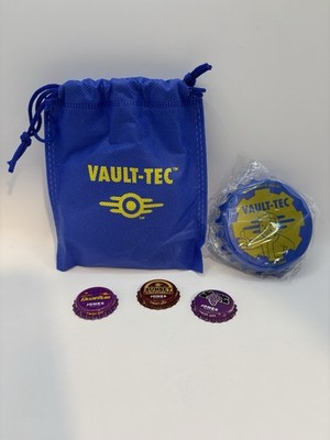 Fallout Jones Soda Vault-Tec Bottle Opener Magnet + 3 Caps + Mini Bag Brand New