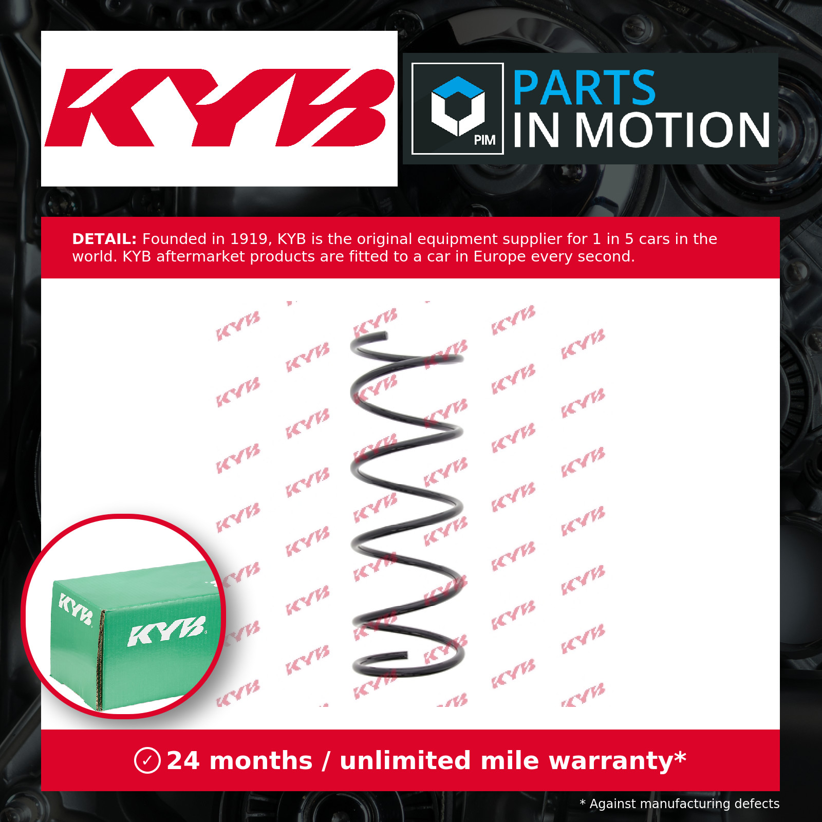 Coil Spring Front RA1763 KYB Suspension Genuine Top Quality Guaranteed New