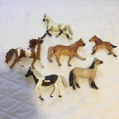 Schleich Horse Figure Lot Of 6 Mares Stallions Horses Figures Pre-owned