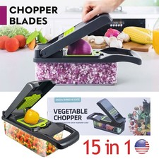 15-In-1 Fruit Vegetable Slicer Cutter Food Onion Veggie Dicer Chopper Kitchen