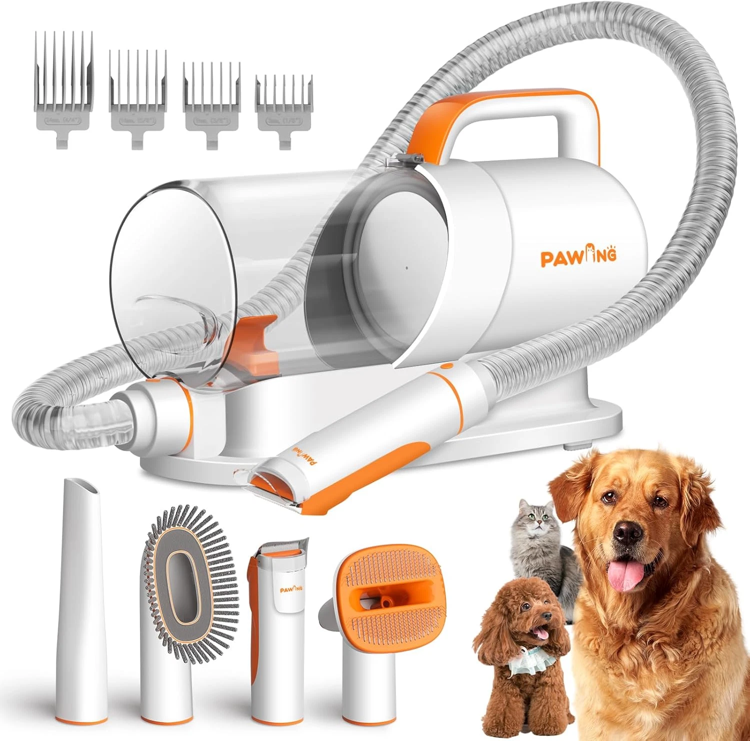 Dog Grooming Vacuum, All-In-1 Professional Deshedding Tools for Dogs & Cats - Lo