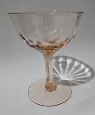Pink Depression Glass Etched Champagne Coupe Set — listing 3