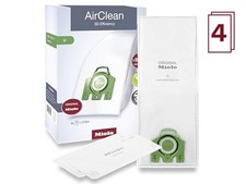 MIELE ORIGINAL AIRCLEAN 3D EFFICIENCY U VACUUM CLEANER BAGS PACK OF 4   GREEN