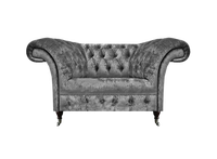 Neu Grau Sessel Luxus Textil PolstermöBel Modern Chesterfield Sitz Wohnzimmer