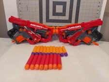 NERF N-strike Elite 2x Mega CycloneShock Bigshock Blasters Duel Bundle Lot
