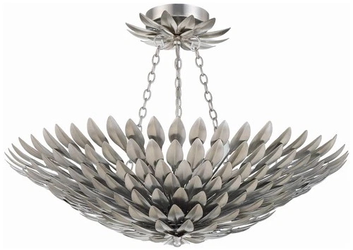 Crystorama Broche 24" Wide Antique Silver Chandelier - Picture 5 of 10