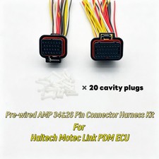 Pre-wired 34 26 Pin Connector Harness Kit For Haltech Motec Link Pdm Ecu