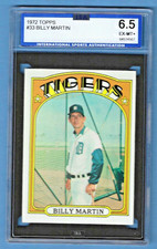 1972 Topps Billy Martin Tigers Manager #33 ISA 6.5 #64514567