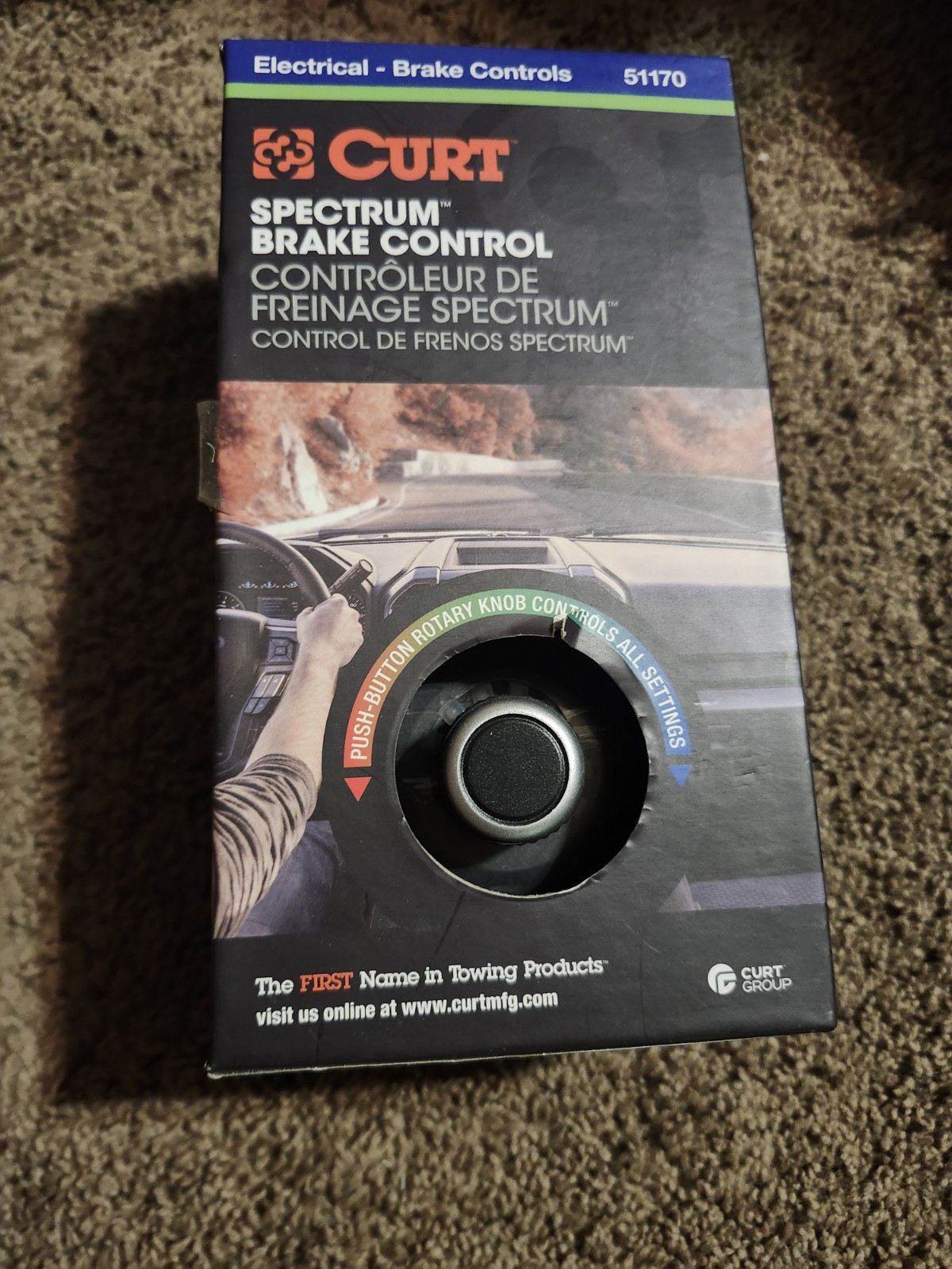 Curt 51170 Spectrum Proportional Trailer Brake Controller Dash-Mount Knob