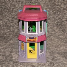Vintage Fisher Price Sweet Streets Purple Dollhouse Mini House