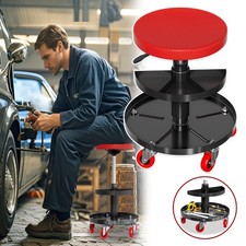 Werkstatthocker Rollhocker Höhenverstellbar Werkstattstuhl Garage mit Rollen