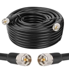 50ft KMR400 PL259 Male to Coaxial Cable - Low Loss UHF for 50FT 