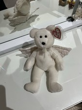  Ty Beanie Babies- Herald the White Angel Bear with Tags  7ad*
