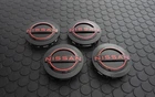 JDM OEM X-Trail Rock Creek Wheel Center Caps Set 4PCS Black Lava Red 40342-9BU0A