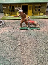 Vintage Barclay Lead Soldier 1930 s Military Dispatcher with German Shepard