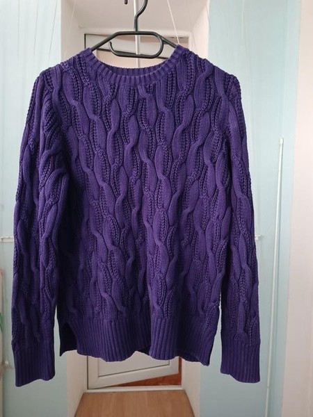 Women Peter Hahn Sweater Purple Cotton 38 / M / 46