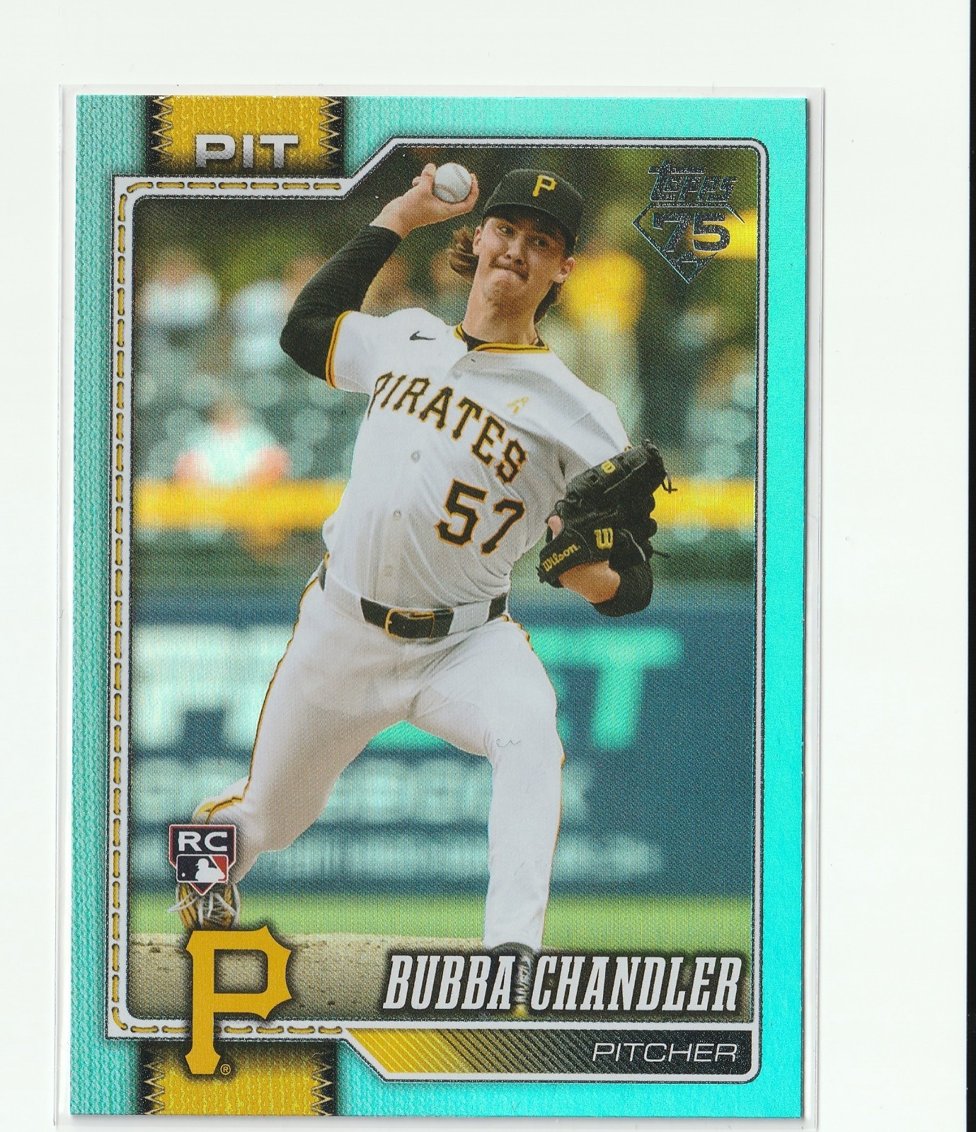 2026 Topps Series 1 Bubba Chandler Aqua Rainbow Foil RC #283 Pittsburgh Pirates