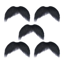 5 Pieces Fake Mustache Cosplay Beard Costume Accessory for Halloween Role Play