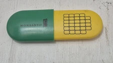 Vintage Monsanto Seed Company Corn Pill Box Plastic Container Mini Promo Ad