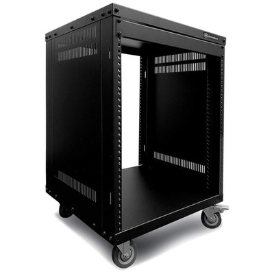 AxcessAbles 12U Mobile AV Equipment Rack - 19-Inch Steel Frame with Casters