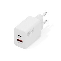 ŁAdowarka Sieciowa Digitus 20W, 1X USB-C, 1X USB-A, PD 3.0, QC 3.0, BiałA Digitu