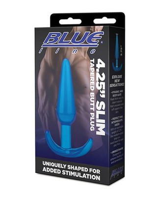 Blue Line C & B 4.25" Slim Tapered Butt Plug - Jelly Blue | eBay