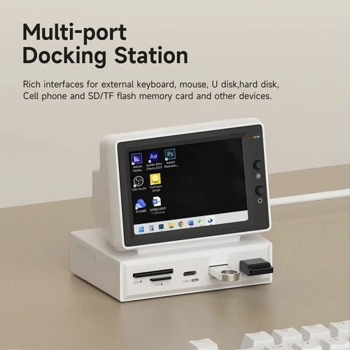 Hagibis 3.5" IPS Mini Monitor AIDA64 Display USB-C Hub Dock - PC MacBook Laptop - Picture 5 of 8