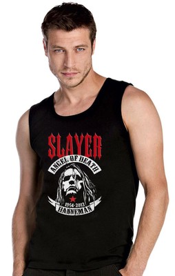 Slayer Hanneman Rock Music  Ärmellos T-Shirt Top Tank Schwarz -21168 -SW