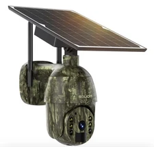 SOLIOM S600 4G LTE Solar Outdoor Security Camera – 360° Pan Tilt 2K Night Vision