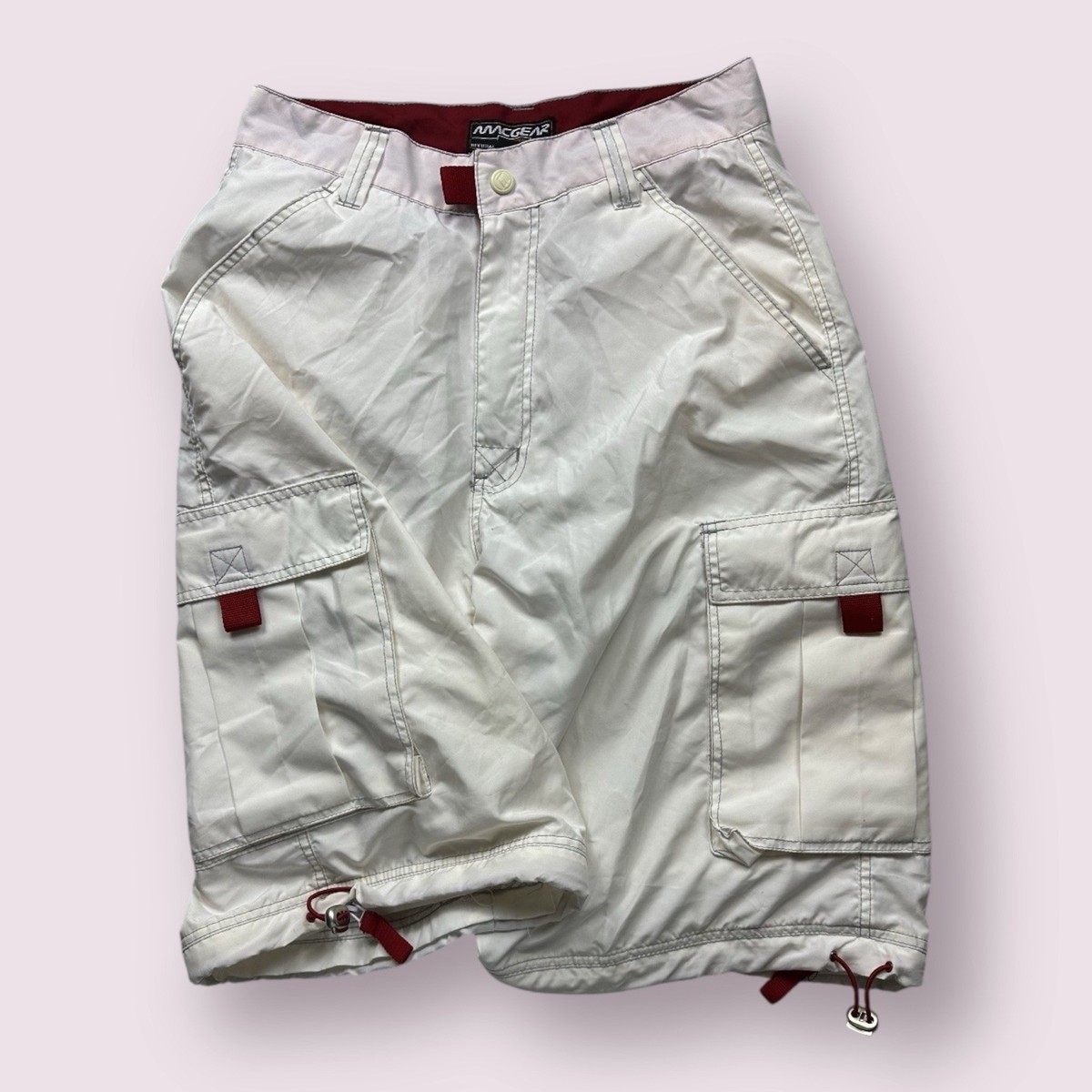 90s 00s Macgear rave shorts y2k ストリート Vintage Men's MacGear Baggy Wide Leg Rave Skater Cargo Shorts Sz