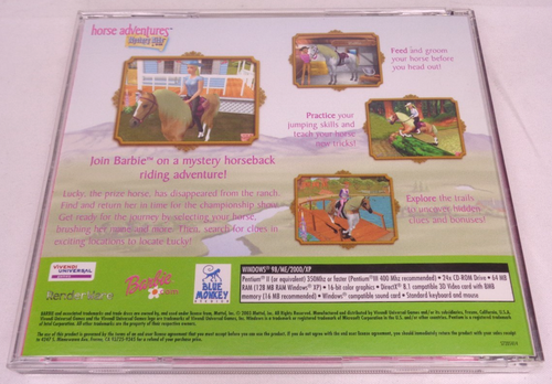 Barbie Horse Adventures Mystery Ride CD-ROM Video Game for PC Complete - Picture 4 of 4