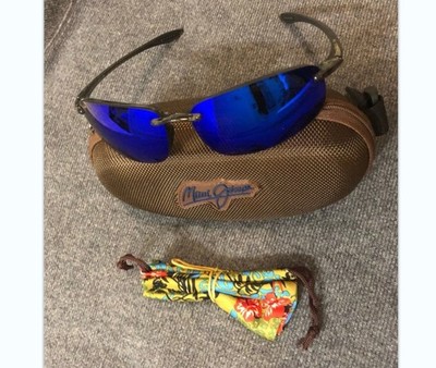 Maui Jim B407-11 Ho'okipa Sunglasses Grey Frame / Blue Hawaii Polarized Lenses