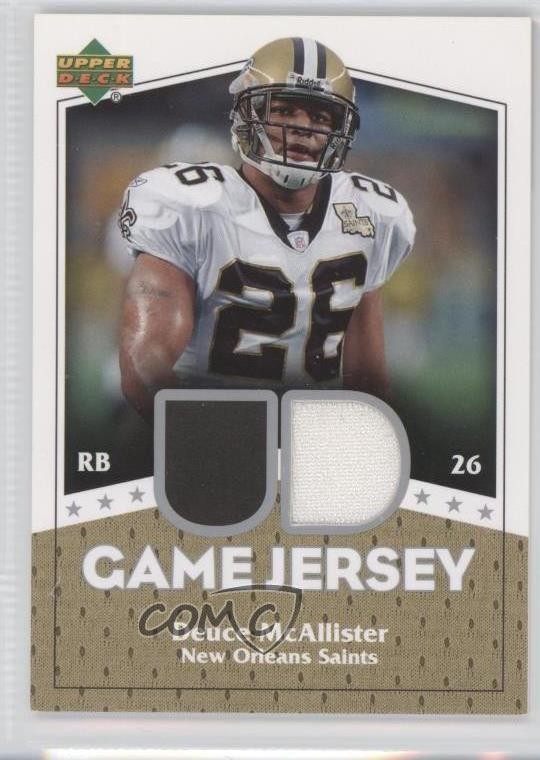2007 Upper Deck UD Game Jersey Deuce McAllister #UDGJ-DE b6s