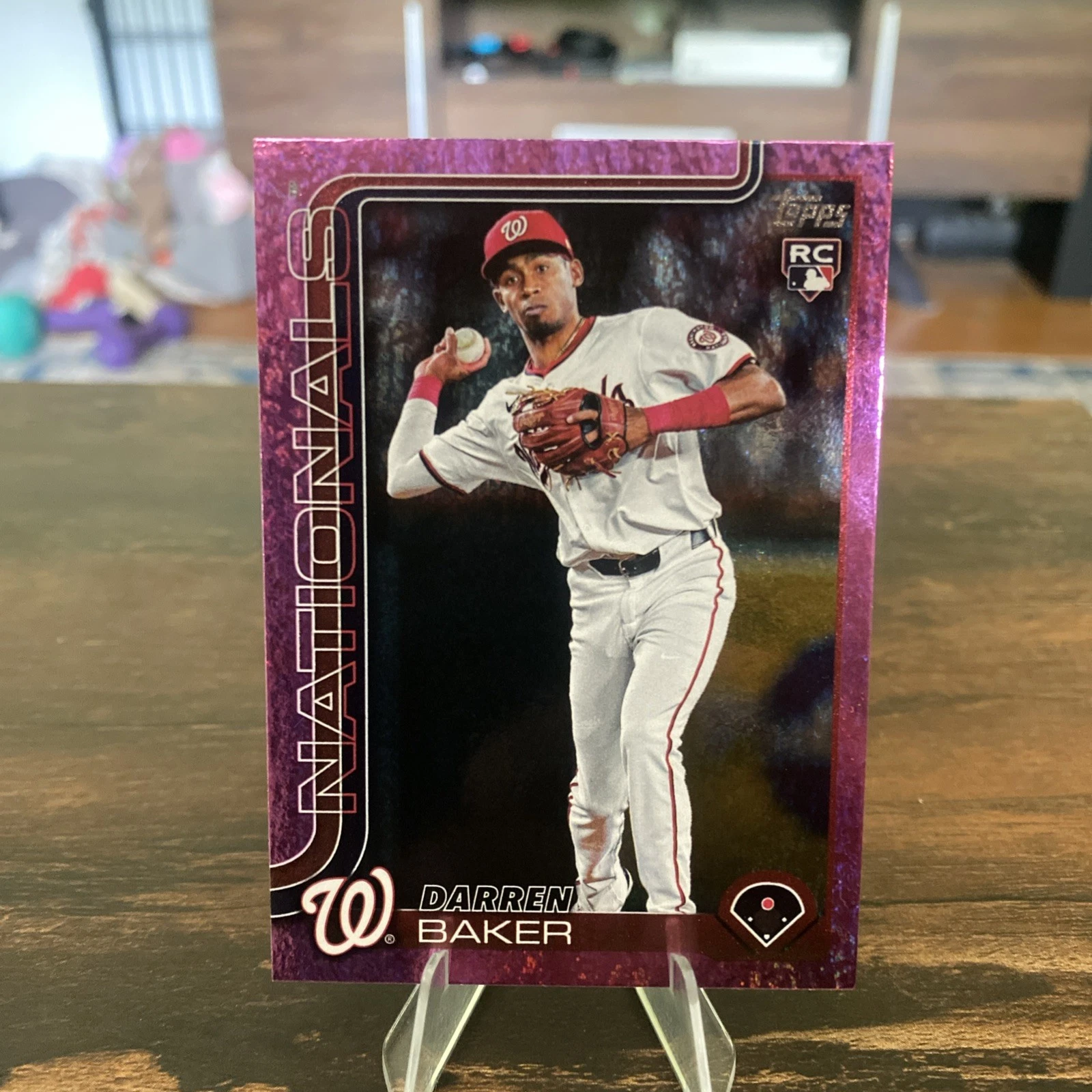 2025 Topps Series 2 Darren Baker RC #511 Pink Holo Foil