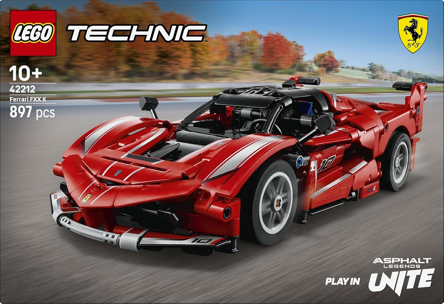 Lego technic ferrari fxx k modello di auto da corsa con motore v12 differenziali e pistoni mobili - Immagine 8