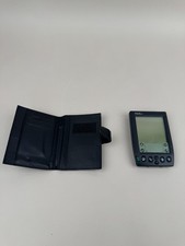 Vintage Palm IIIxe PDA Handheld Organizer w/ Black Leather Wallet Case UNTESTED