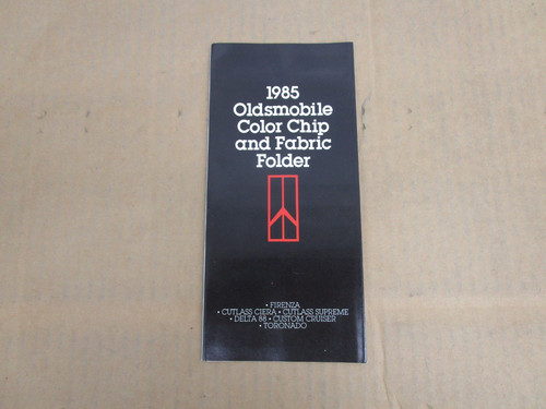 1985 Oldsmobile Cutlass Toronado Factory color paint chip exterior brochure