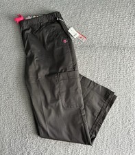 Koi Stretch Scrub Pants Women  s Medium Petite Steel Brown Krysta Cargo Nursing